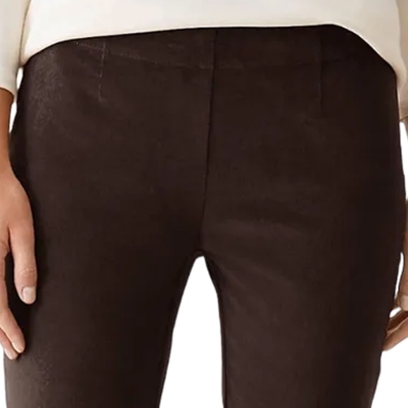 J. Jill Microwale Corduroy pants trousers pockets Dark Brown Walnut High Rise - Picture 2 of 11